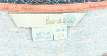 Boden Women's Multicoloured Geometric Top Size 8