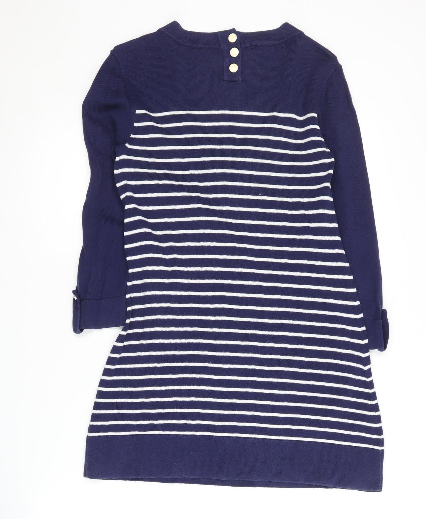 Laura Ashley Women's Blue Striped Tunic Jumper UK 12