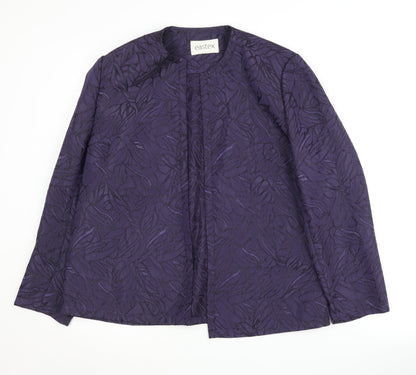 Eastex Women's Purple Jacquard Blazer - Size 12