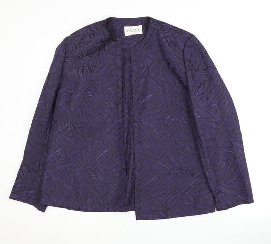 Eastex Women's Purple Jacquard Blazer - Size 12