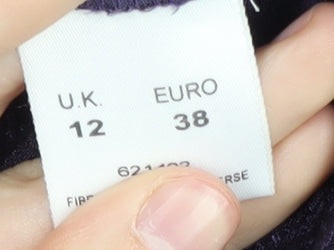 Eastex Women's Purple Jacquard Blazer - Size 12