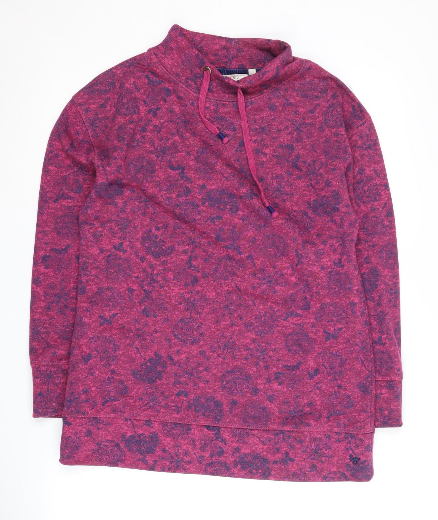 Country Rose Women's Purple Floral Hoodie Size S