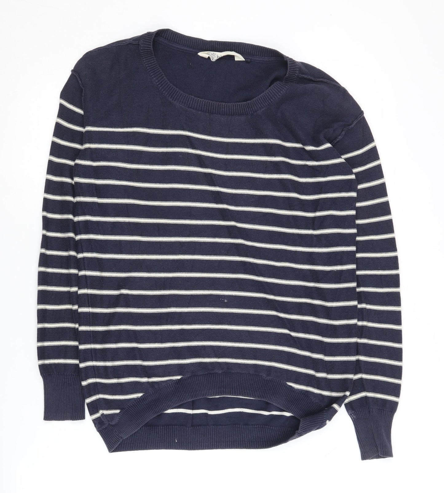 Womens UK Size 8 Fat Face Blue Pullover Jumper