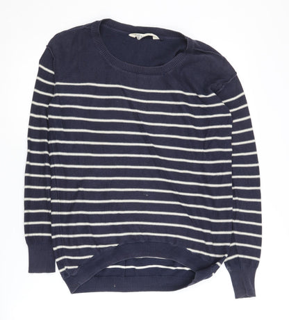 Womens UK Size 8 Fat Face Blue Pullover Jumper