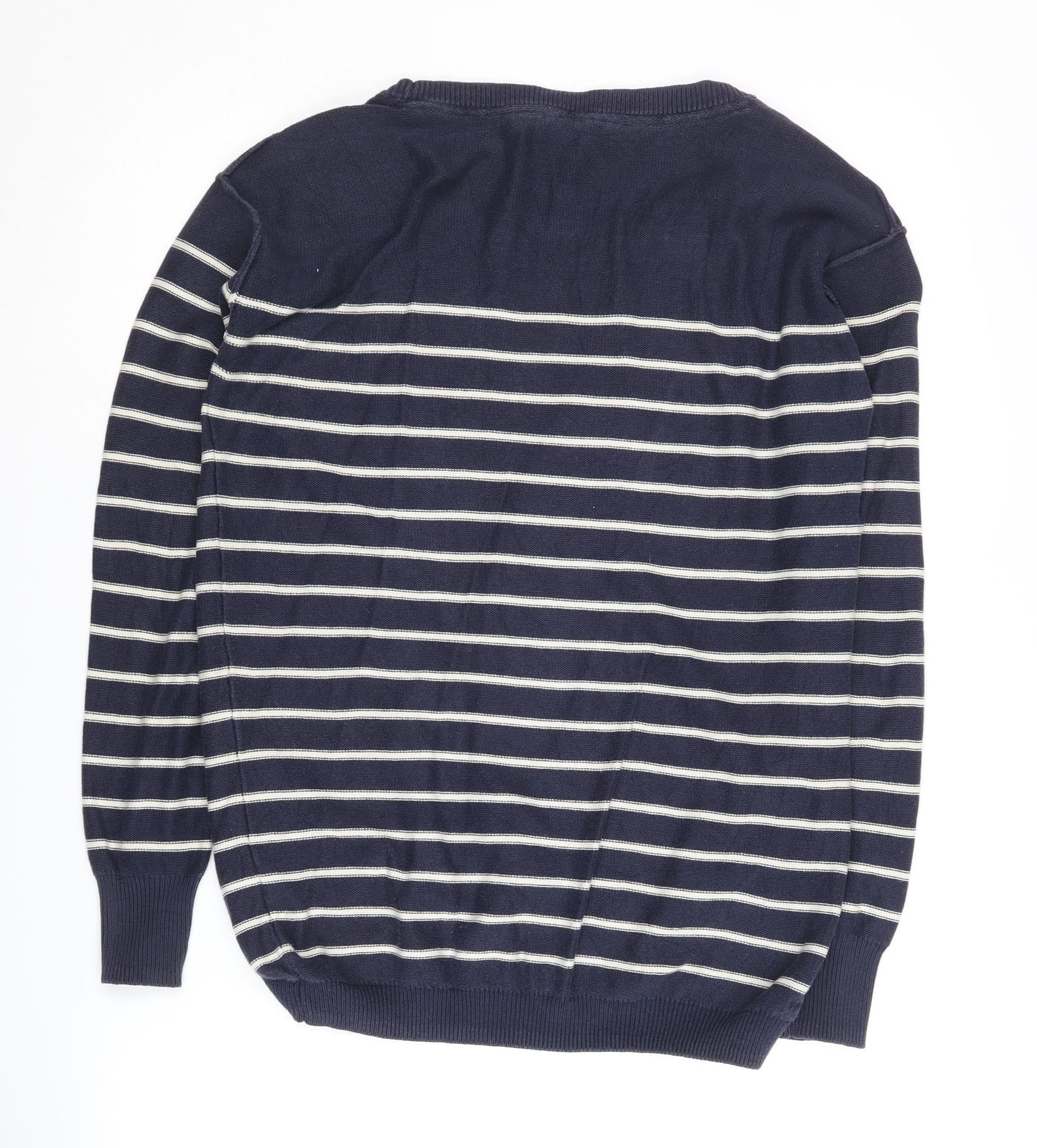 Womens UK Size 8 Fat Face Blue Pullover Jumper