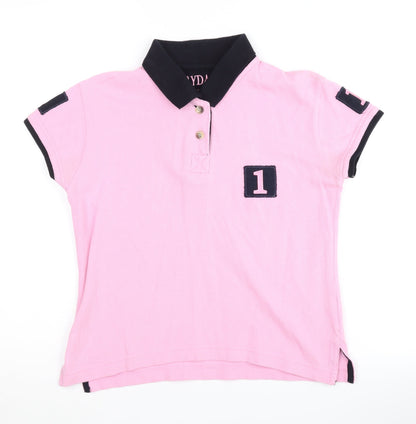 Womens UK Size 2XS Rydale Pink Basic Polo