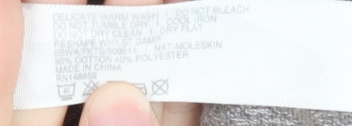 Fat Face Women's Grey Striped Open Front Cardigan Size 6