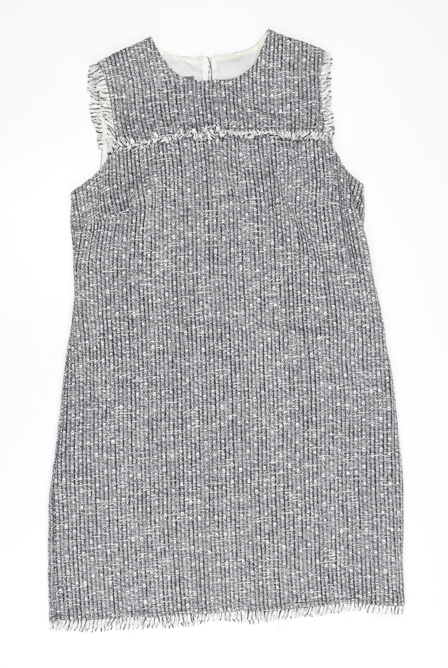 Laura Ashley Women's Grey Sheath Dress Size 14