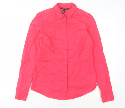 Long Tall Sally Women's Red Button-Up Shirt Size 10
