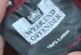 Weekend Offender Men's Red Geometric Cotton Shirt M