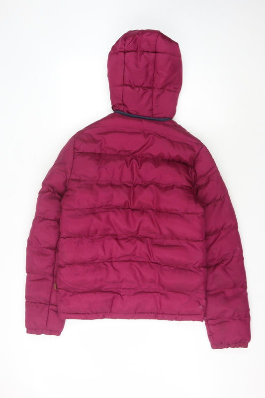 BellField Women's Red Puffer Jacket Size S with Hood