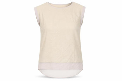 Womens UK Size 6 Oasis Beige Basic Blouse