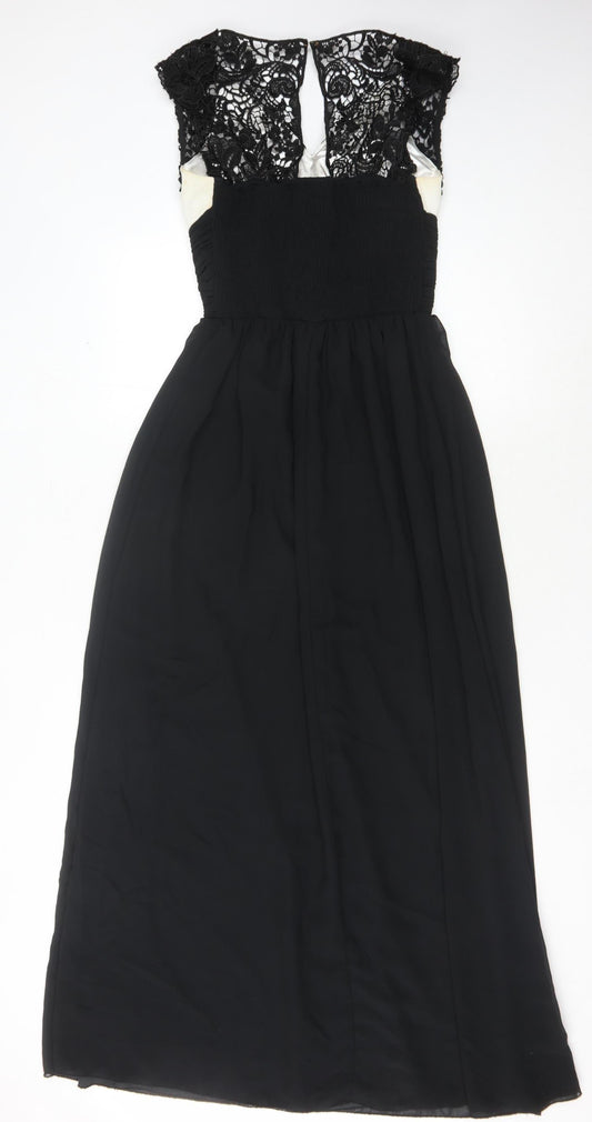 Quiz Women's Black Long Lace Formal Dress Size 12
