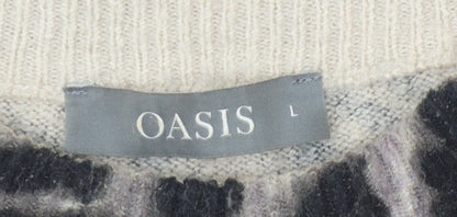 Womens UK Size L Oasis Multicoloured Pullover Jumper