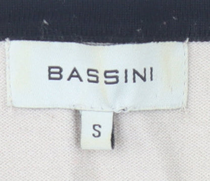 Bassini Women's Black Striped Pullover Jumper Size S