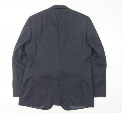 Marks & Spencer Men's Blue Suit Jacket, 42, Classic Fit