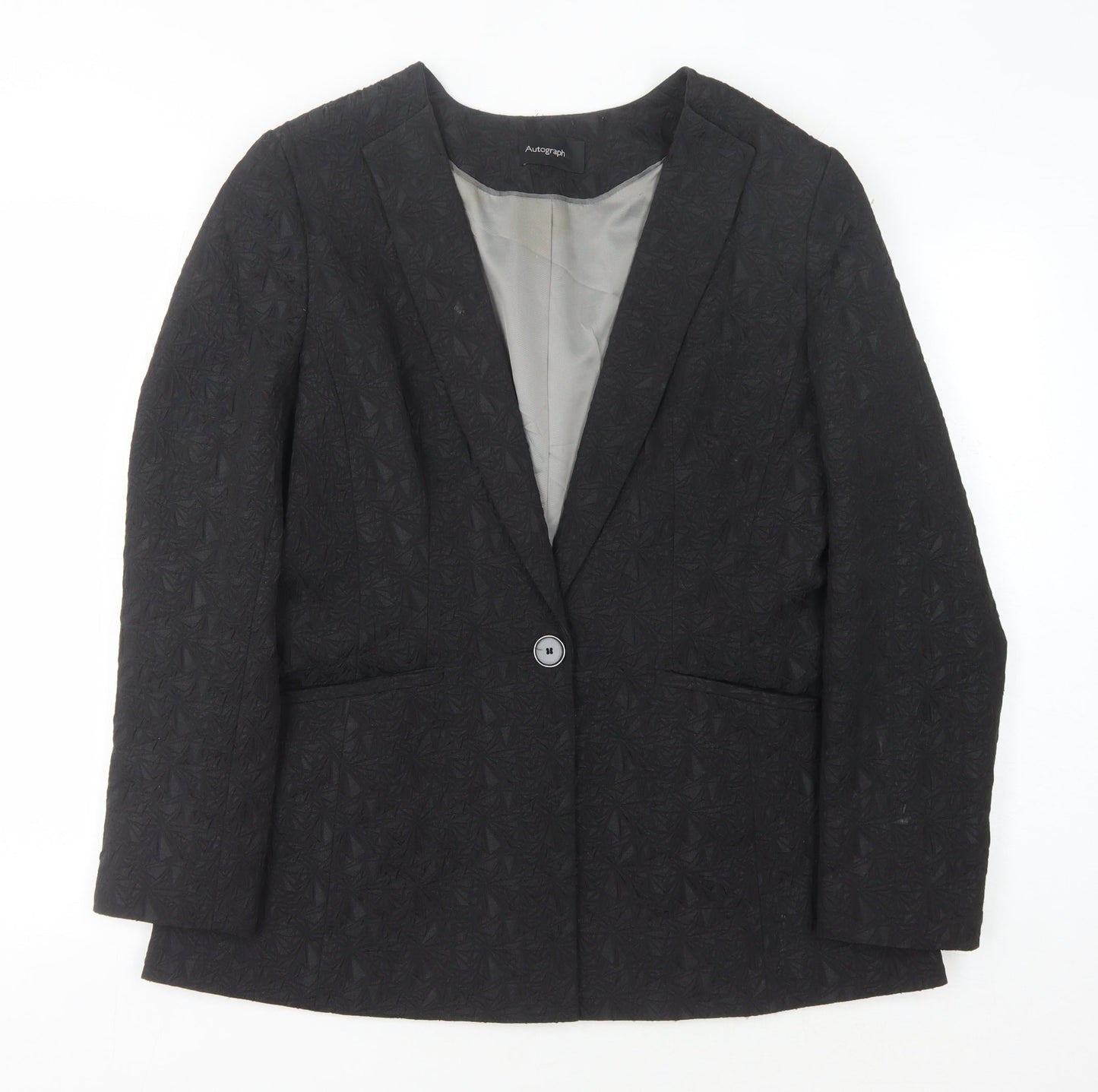 Marks and Spencer Women’s Black Size 16 Blazer Lined