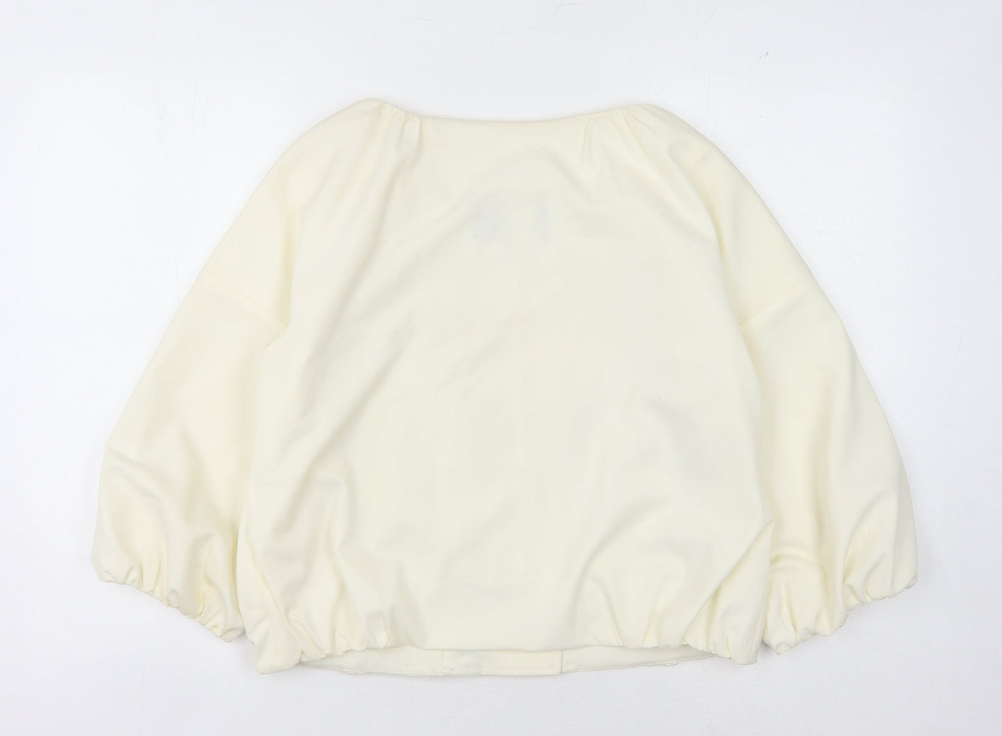 BCBGMAXAZRIA Women's Ivory Jacket, Size S, Button & Zip