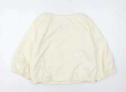 BCBGMAXAZRIA Women's Ivory Jacket, Size S, Button & Zip