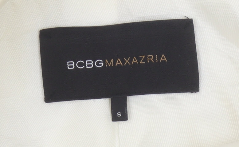 BCBGMAXAZRIA Women's Ivory Jacket, Size S, Button & Zip