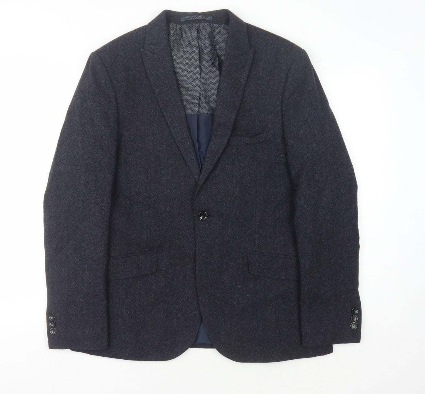 Mens UK Size 40 Marks and Spencer Regular Blue Suit Jacket