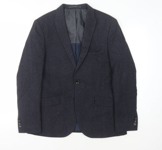 Mens UK Size 40 Marks and Spencer Regular Blue Suit Jacket