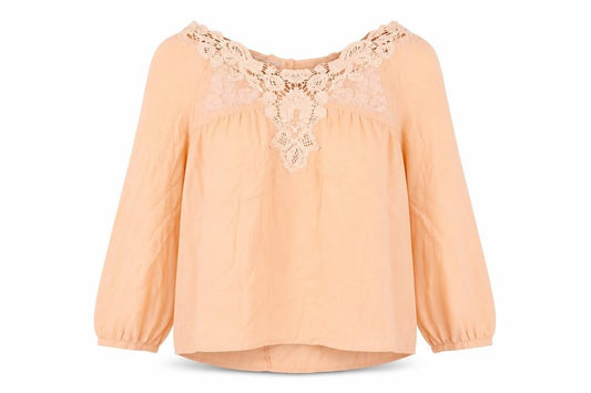 Womens UK Size 12 Mango Peach Basic Blouse