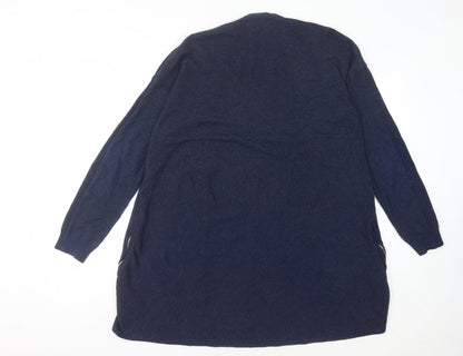 Womens UK Size 16 Red Herring Blue Cardigan Jumper