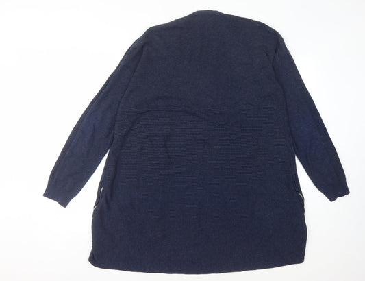 Womens UK Size 16 Red Herring Blue Cardigan Jumper