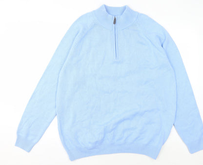 Cotton Traders Men's Blue 2XL Full Zip Jumper