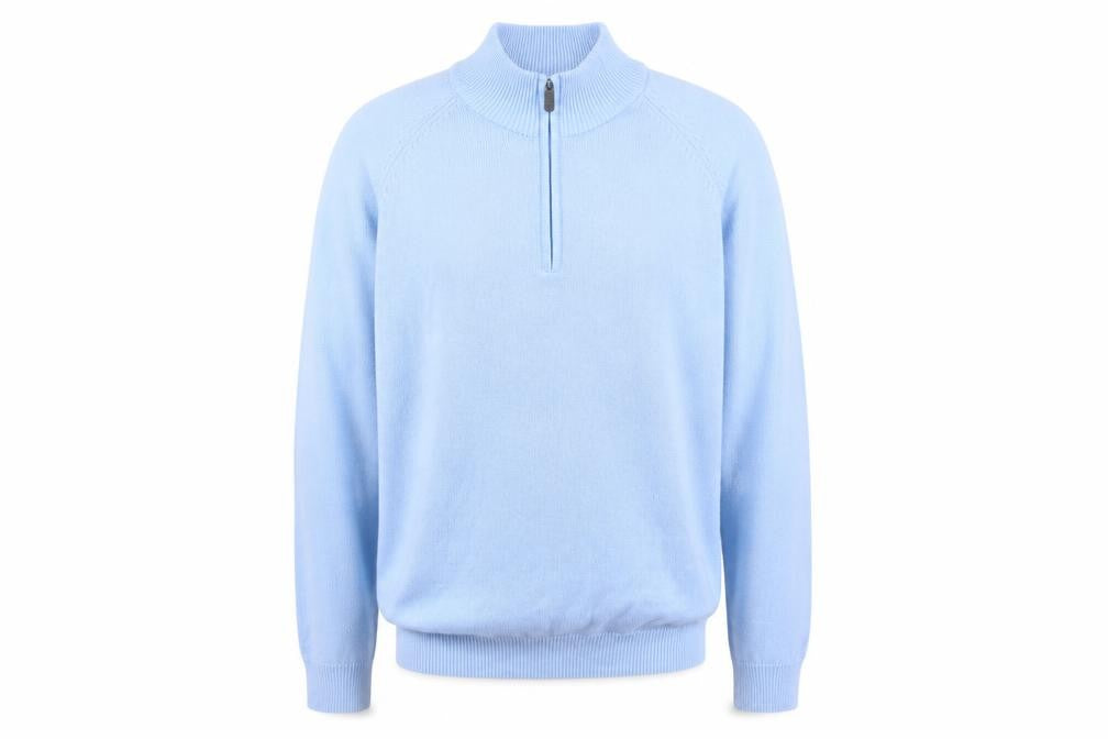 Mens UK Size 2XL Cotton Traders Blue Full Zip Jumper