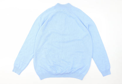 Cotton Traders Men's Blue 2XL Full Zip Jumper