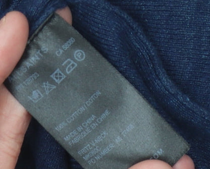 AllSaints Men's Blue V-Neck Pullover Jumper L