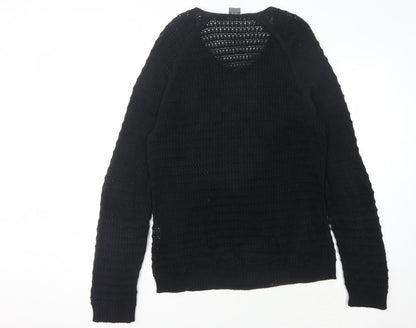 Armani Exchange Women's Black V-Neck Pullover Jumper L