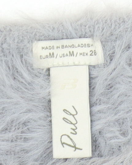 Pull Women's Grey Chunky-Knit Pullover M