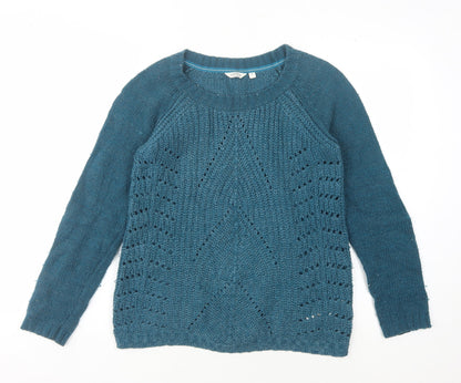 Womens UK Size 8 FatFace Blue Pullover Jumper