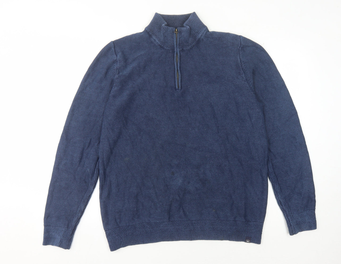 Fat Face Men's Blue High Neck Pullover Jumper L