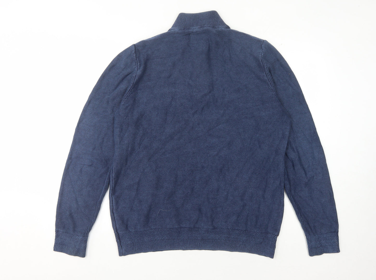 Fat Face Men's Blue High Neck Pullover Jumper L