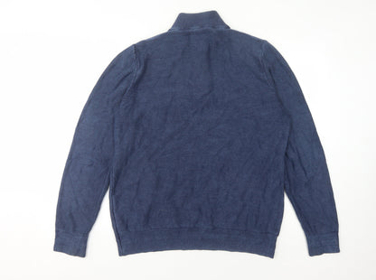 Fat Face Men's Blue High Neck Pullover Jumper L