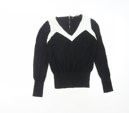 Womens UK Size S Oasis Black Pullover Jumper