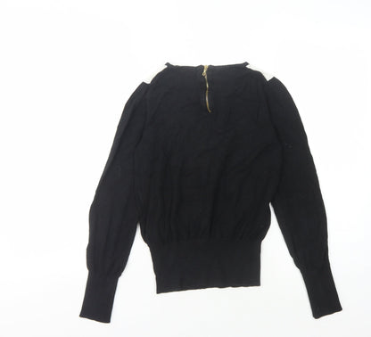 Womens UK Size S Oasis Black Pullover Jumper