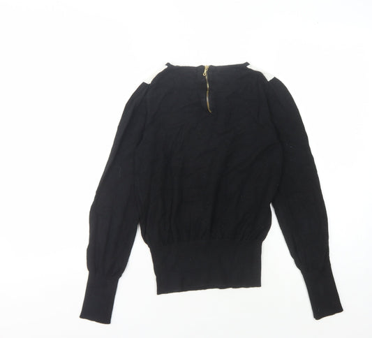 Womens UK Size S Oasis Black Pullover Jumper