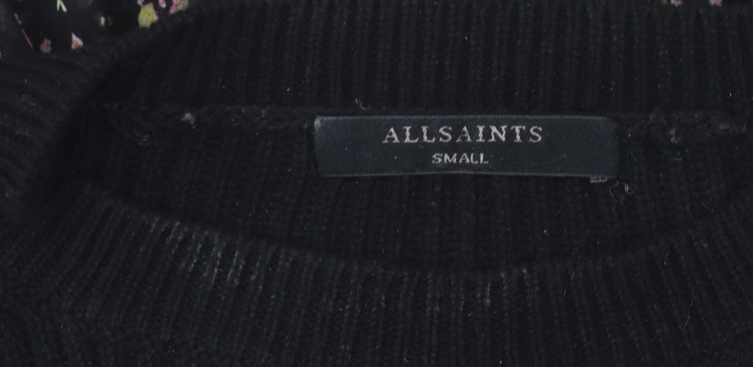 Womens UK Size S AllSaints Black Pullover Jumper
