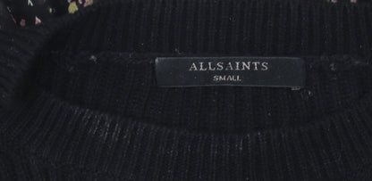 Womens UK Size S AllSaints Black Pullover Jumper