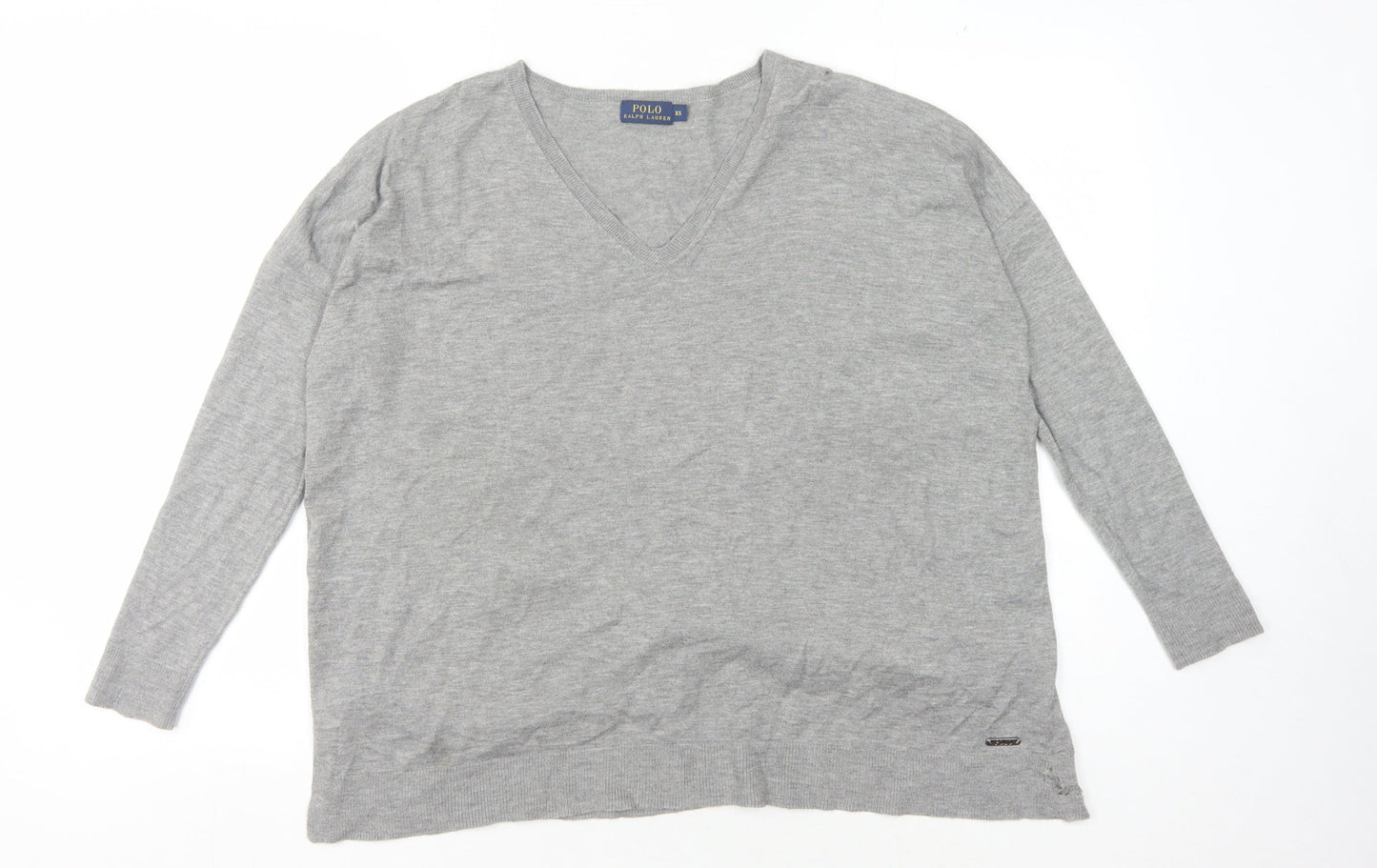 Womens UK Size XS Polo Ralph Lauren Grey Pullover Jumper