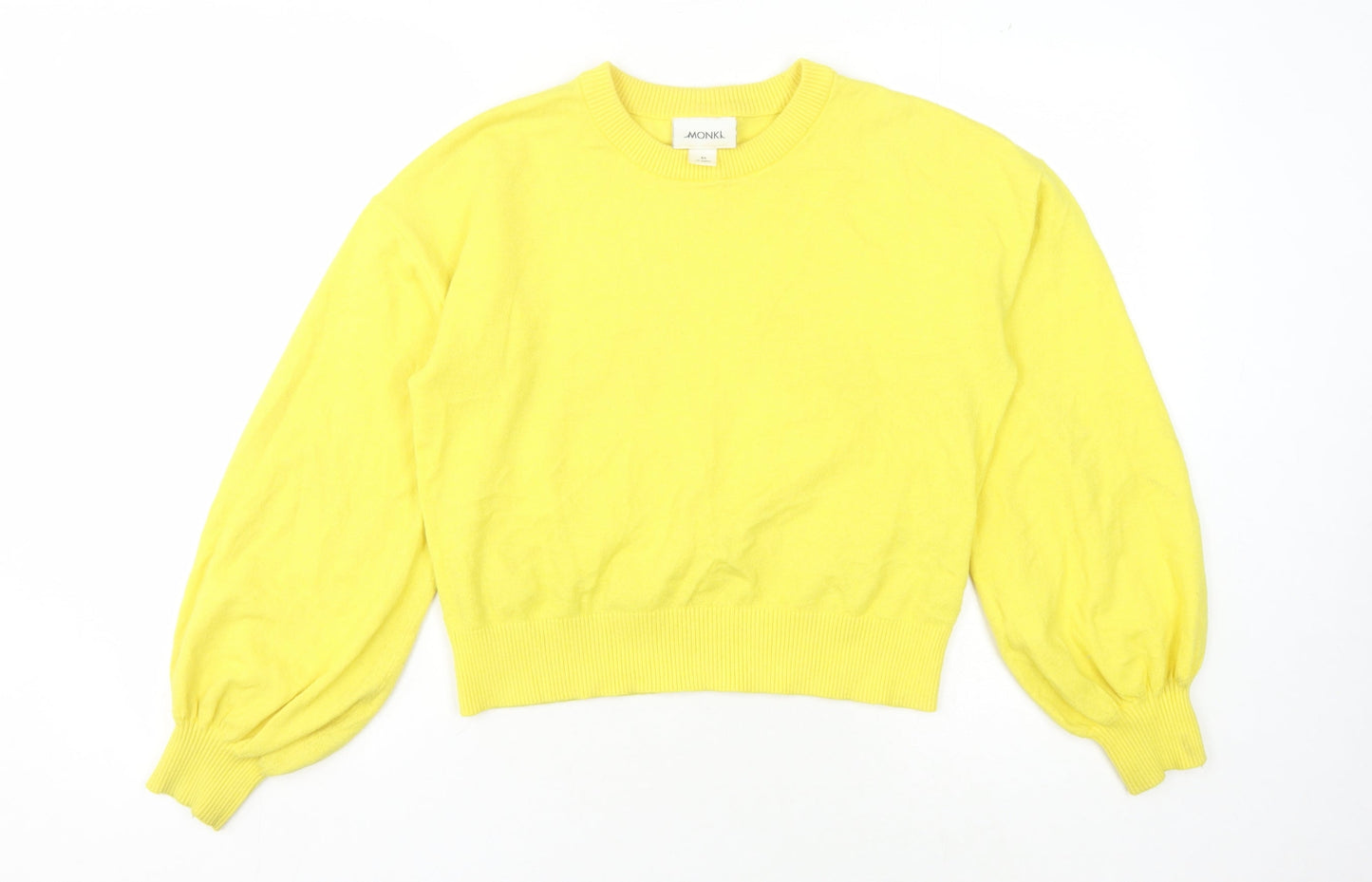 Womens UK Size XS Monki Yellow Pullover Jumper