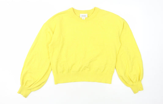Womens UK Size XS Monki Yellow Pullover Jumper