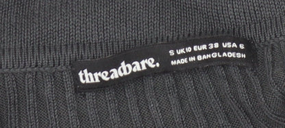 Threadbare Women's Black Knit Dress - Size 10