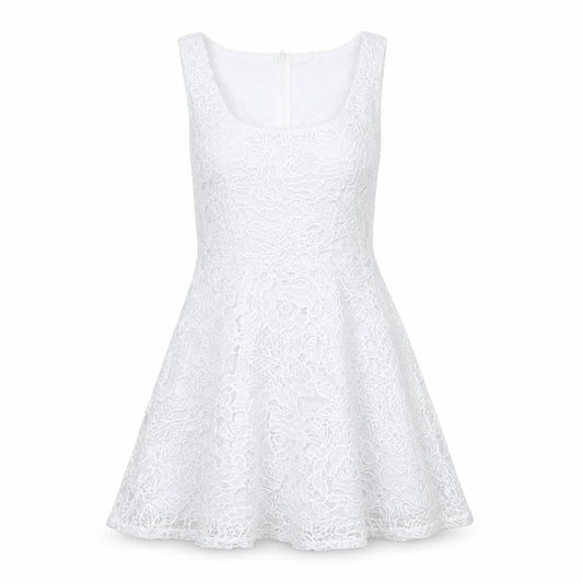 City Studio Women's White A-Line Lace Dress Size S