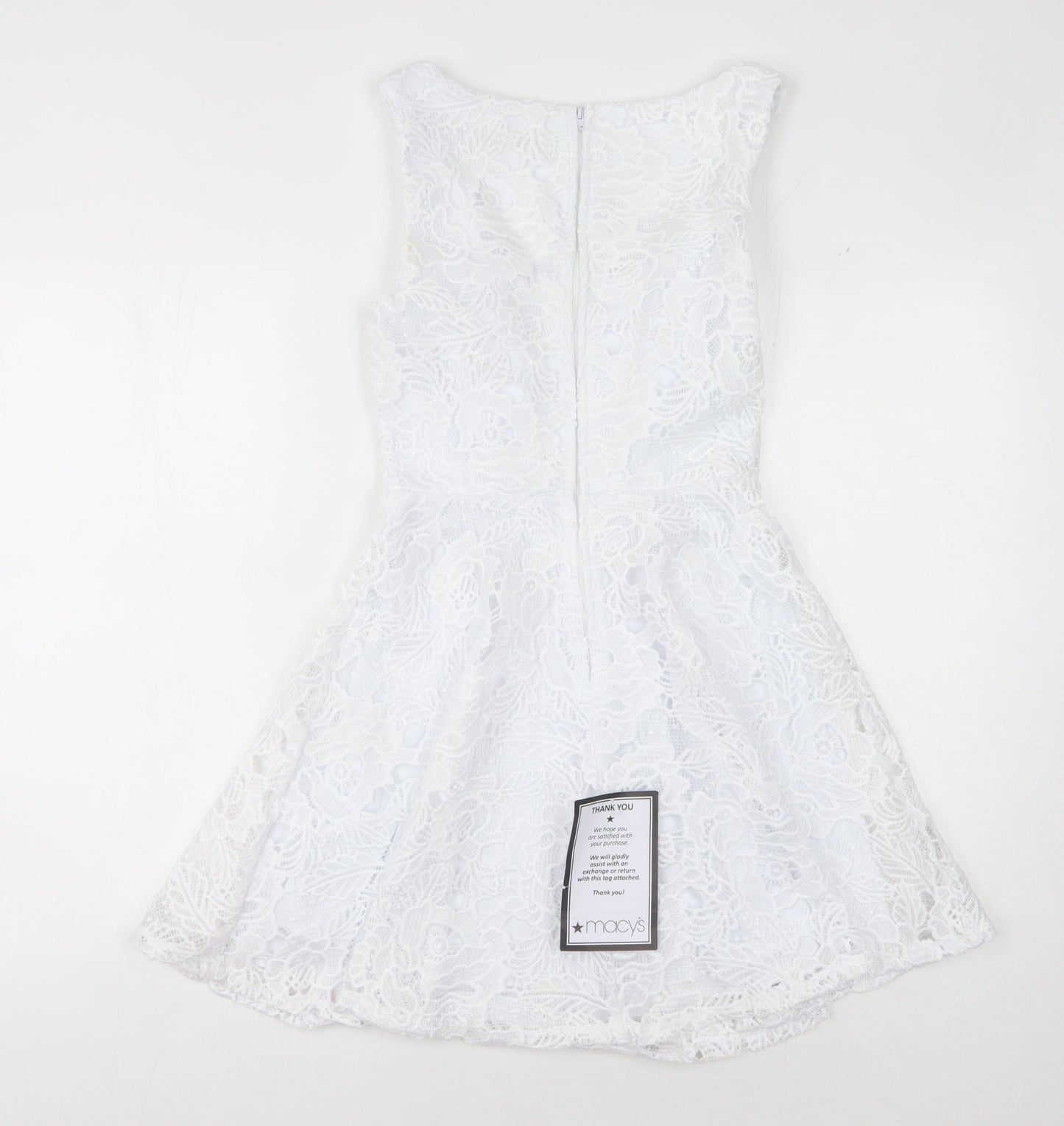 City Studio Women's White A-Line Lace Dress Size S